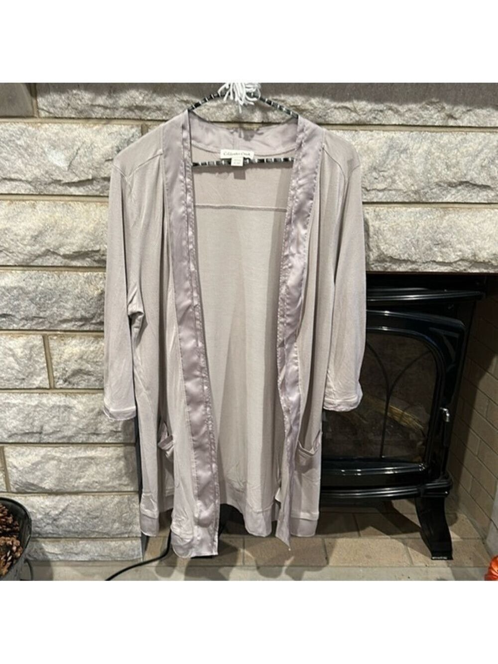Coldwater Creek open front neutral cardigan 100% rayon XL